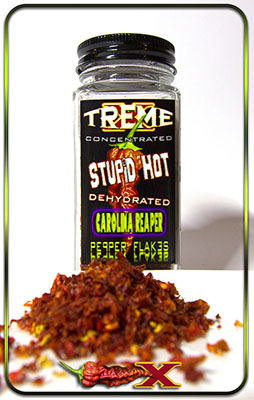 Carolina Reaper pepper FLAKES IN A BOTTLE