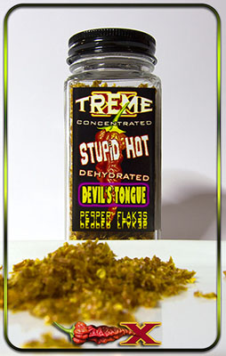 Devil's Tongue pepper FLAKES IN A BOTTLE