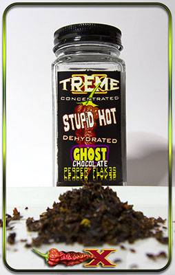 Chocolate Ghost pepper FLAKES IN A BOTTLE